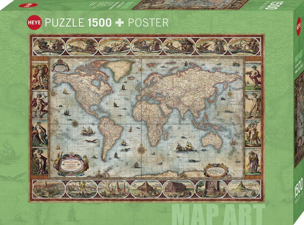 Map Art - Willem Blaeu World 30109