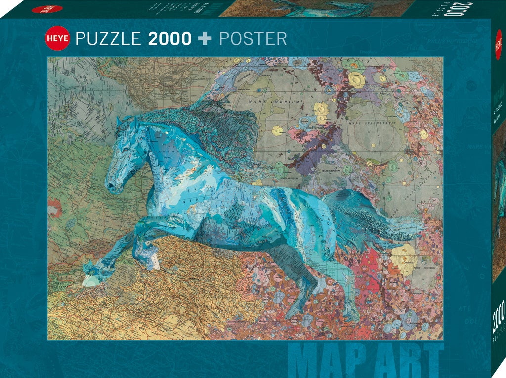 Map Art - Map Horse 30092