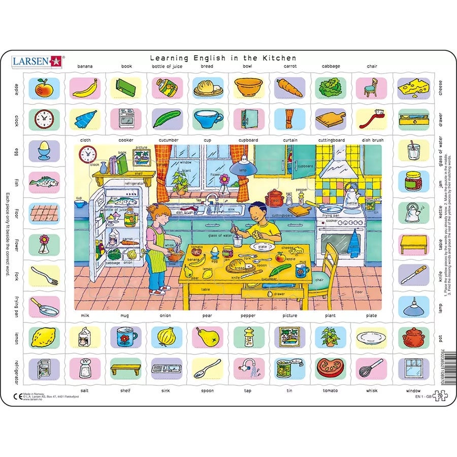 Englannin oppimispelit lapsille: Parhaat ja hauskimmat 1 Learning English 1 - Kitchen (EN1)