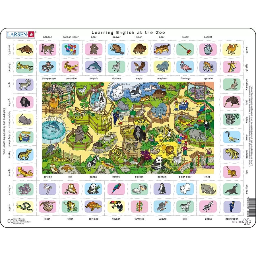 Englannin oppimispelit lapsille: Parhaat ja hauskimmat 5 Learning English 5 - Zoo (EN5)